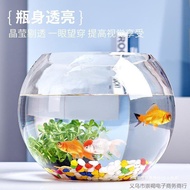 Akuarium kaca besar yang telus dan bulat, akuarium kreatif berunsur ekologi, akuarium kosong, akuari