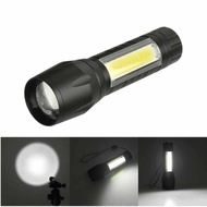 Senter Mini XPE COB Led Zoom Super Terang Swat Police Light Recharge senter zoom SENTER