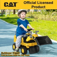CAT Licenced Bulldozer Digger Foot-to-Floor Ride-On Toy Truck