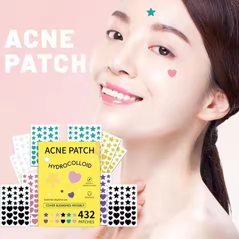 Colorful Cat Head Acne Patch Heart/Star Shape For Covering Zits Blemishes Cute Colorful Butterfly Pi