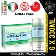 [SINGLE PACK] SAN PELLEGRINO Essenza Natural Sparkling Mineral Water 330ML X 6 (CAN)- FREE DELIVERY within 3 working days!