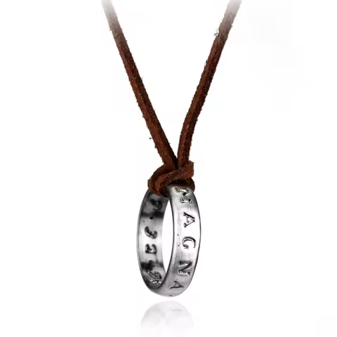 Uncharted 4 Nathan Drake Leather Necklace - PS4 Game Themed Long Cord Chain Jewelry Accessory for Me