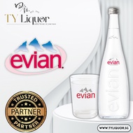 Evian Natural Mineral Water (Glass), 12 Bottles x 750ml (BBD: Aug 2026)