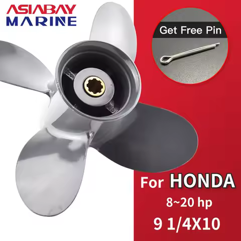 Outboard Propeller For Honda 8hp 9.9hp 10hp 15hp 20hp 9 1/4*10 Boat Motor 4 Blade Aluminum Screw 8 S