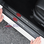Carbon Fiber Leather Threshold Strip for Toyota Wish Sienta Hiace Estima  Camry Corolla Chr Vios Altis【ximall】car accessories