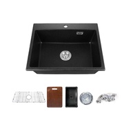 KITCHEN STUDIO ซิงค์แกรนิต 1 หลุม KSS-6847-3C-GBK