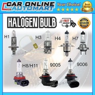 Halogen Headlight Headlamp Bulb H1 H3 H4 H7 H8/H11 H16 9005 9006 12V 55W (1PCS YELLOW LIGHT)