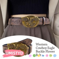 UMISTYDREAMUM9U Retro Belt, Western Cowboy Flying Eagle Buckle Jeans Belt, Fashion Punk Y2K Retro Wa