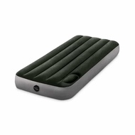 INTEX Single Dura Beam Downy Airbed 單人充氣露營床墊 (內置泵) - 深綠色