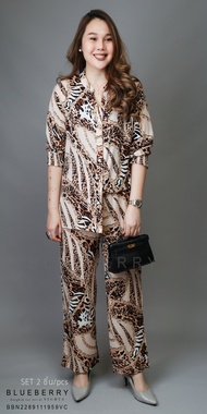 🍾เสื้อเชิ้ต กางเกงขายาว พรีเมี่ยมเซ็ต : 2ชิ้น / 2PIECES พรีเมี่ยมเซ็ตพิมพ์ลายแบรนด์เนม คอลเลคชั่นสุด