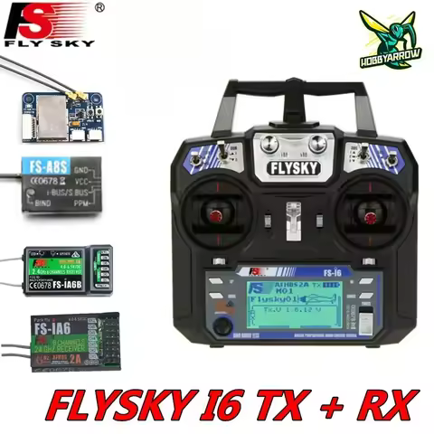 FLYSKY FS-i6 I6 2.4G 6CH AFHDS 2A Radio Transmitter with IA6B / X6B / A8S / R6B / A8S Receiver