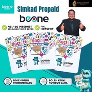 SIMKAD PREPAID BEONE MOBILE INTERNET HIGHSPEED 4G/5G, FULL HOTSPOT, UNLIMITED CALL, COVERAGE MAXIS