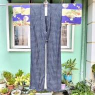 Kimono Men Yukata Grey Japanese Vintage (defect)