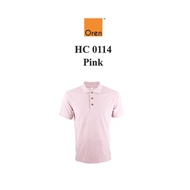 SUNBEAR.com.my Oren Sport HC0114 Pink Honey Comb Polo Tee Plus Size Adult Cotton Unisex Collared T-s