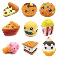 kawaii buger squishy pizza squishy smore squishy slowrising pu toys