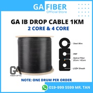 GA Outdoor Fiber Optic Drop Cable with IB 2Core / 4Core - 1KM