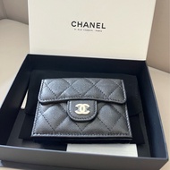 Chanel AP0230 黑色金釦迷你短夾