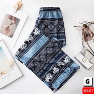 New Arrival Thailand Elephant Wide-leg Long Pant Women Casual Loose High Waist Trousers Batik Gajah Seluar Panjang