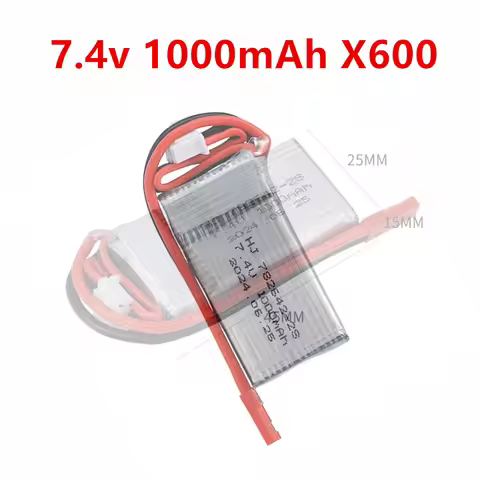 7.4v 1000mah Lipo Battery For MJXRC X600 U829A U829X X600 F46 X601H JXD391 FT007 RC Drone 7.4V 2S Ba