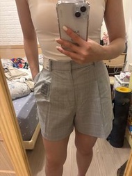 Uniqlo Smart 打摺短褲#M灰格