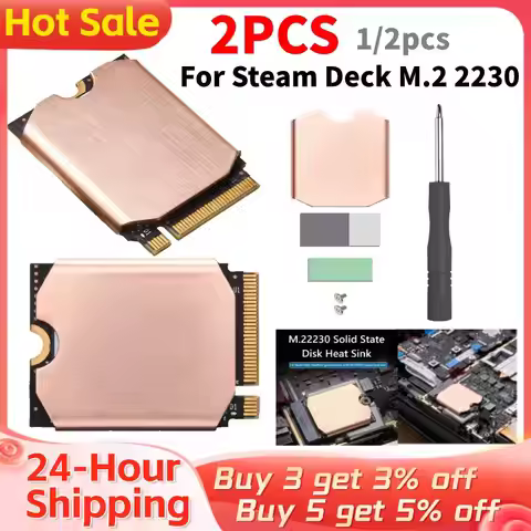 FinalCool TN30 For Steam Deck Copper Heat Sink Cooling Thermal Pad for Steam Deck Console M.2 2230 S