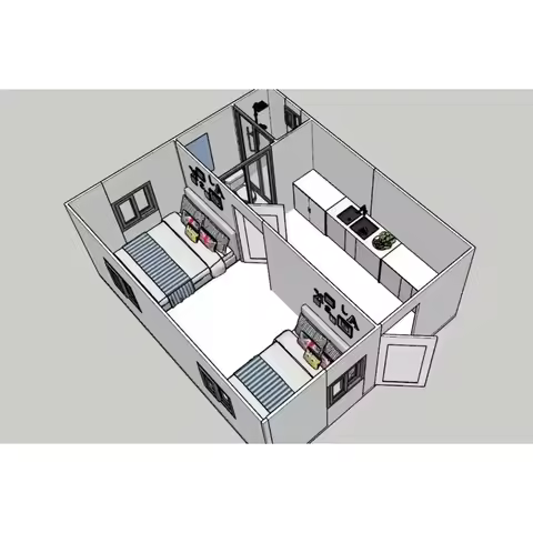 YG Customized High Quality 40ft 20FT Australia 2 Bedroom Predfabricated Container Homes 40ft Expanda