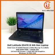 DELL LATITUDE E5470 INTEL CORE I5-6200U 8GB RAM 240GB SSD USED LAPTOP REFURBISHED NOTEBOOK