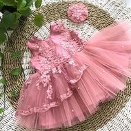 Dress Austin brukat ( gaun anak) FREE Acc Rambut