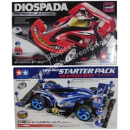 (COMBO/DENTED) Tamiya 19443 18706 Diospada Premium & Mini 4WD Starter Pack AR Speed Spec
