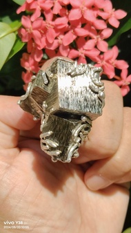 黃鐵礦原礦手工銀戒 純銀戒指~ **穩** ~ Pyrite Silver Ring