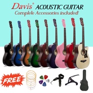 Original Davis Acoustic Guitar JG38C FREE CAPO, STRINGS, BAG, PICK