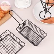 Trillionca 1Pc Mini French Deep Fryers Basket Net Mesh Fries Chip Kitchen Tool Stainless Steel Fryer Home French Fries Baskets SG