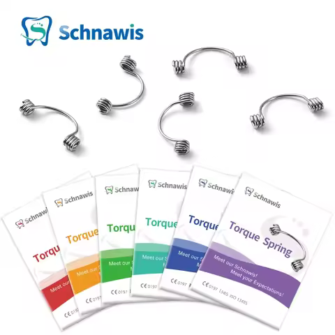 50Pcs/Bag Dental Torque Torquing Spring Orthodontic Anterior Torque Spring Auxiliar de torque Warren