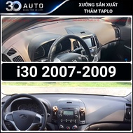 HYUNDAI i30 2007 - 2009 dashboard mats with carbon leather, wood grain leather, high quality sun pro