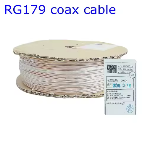 RG-179 RG179 Coaxial Cable Wire Antenna 75Ohm Low Loss for Crimp Connector Fast Free Shipping High Q