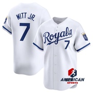 Bobby Witt Jr. Kansas City Royals Baju-T Besbol Putih Lelaki