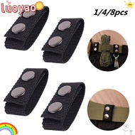 LUOYAO 1/4/8Pcs Belt Keeper  Double Snaps Outdoor Nylon Strap