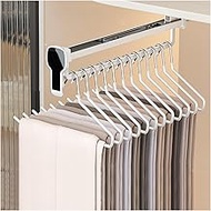 Pull Out Trousers Rack 30.5-55.5cm,Aluminum Alloy Trousers Rack Storage Lever,Top-Mounted Damping Ra
