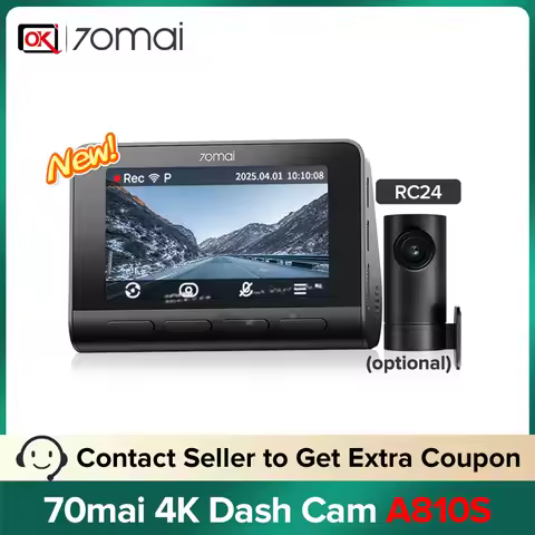 70mai 4K Dash Cam A810S Dual 4K+1080P STARVIS2 IMX678 HDR GPS ADAS 24H Parking Voice Car DVR Superca
