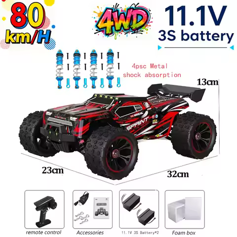 9522PRO/9522 Dual-Speed Brushless RC Car - 85KM/H (PRO) or 50KM/H, 4WD 1:16 Professional Off-Road Dr