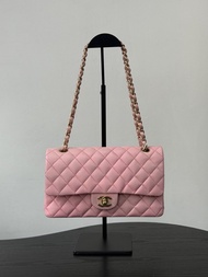 90%New二手Chanel classic flap pink shoulder bag 中古 vintage 香奈兒經典cf雙翻蓋單肩包