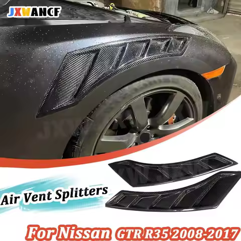 JXWANCF for Nissan GTR R35 350Z 370Z Z33 Z34 2008-2017 Dry Carbon Fiber Front Bumper Fender Air Vent
