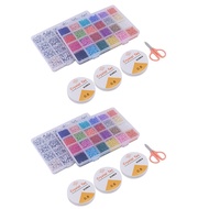 P.K.YO-2X Jewelry Making Kit Beads for Bracelets - Bead Craft Kit Set Glass Seed Letter Alphabet DIY