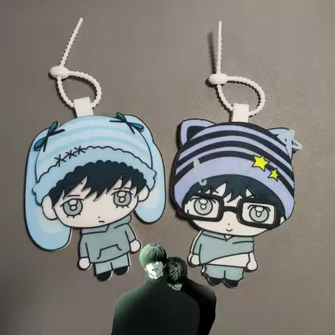 Anime Happy Twogether Cosplay Keychain Cartoon Felt Backpack Pendant Couple Keyring Jewelry Accessor
