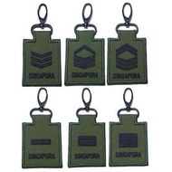 [SG Seller] Army Mini Rank Keychain , OD Green | LCP, CPL, 3SG, 2SG, 1SG, SSG, MSG, 3WO, 2WO