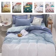 Twin Queen King Cheap cartoon unicorn bedding set flamingo bedsheet set leaves and plaid