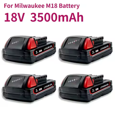 For Milwaukee M18 Battery 3.5Ah 18V Li-Ion M18B5 48-11-1860 48-11-1850 48-11-1840 48-11-1830 48-11-1