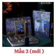 sổ tay bìa cứng - sổ nhật kí phong cách cổ điển vintage chủ đề hội họa châu âu - claude monet - vinc