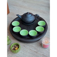 SA Purple ceramic tea set, red ceramic tea set, Bat Trang ceramic tea set