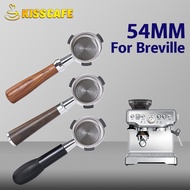 54mm Coffee Bottomless Portafilter For Sage Breville 870 878 880 Filter Basket Replacement Espresso Machine Barista Accessories